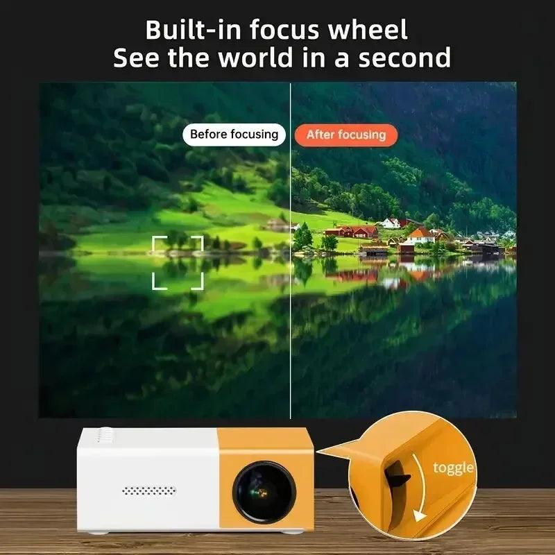 YG300 MINI Projetor Portátil Home Theater Smart TV Laser Beamer Cinema 3D LED Vídeo-projetor para 4k 1080P HD