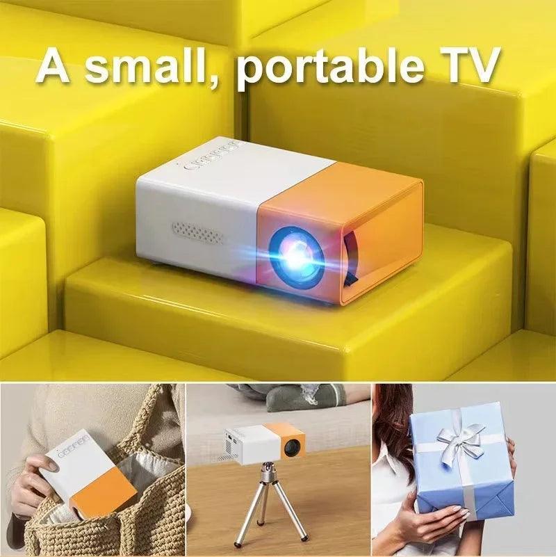 YG300 MINI Projetor Portátil Home Theater Smart TV Laser Beamer Cinema 3D LED Vídeo-projetor para 4k 1080P HD