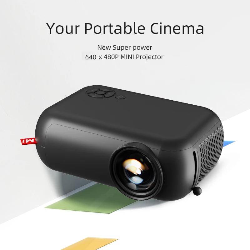 A2000 Mini Projetor Cinema Portátil 3D LED - Projetor de vídeo/jogos 4K 1080P HD Smart Portátil